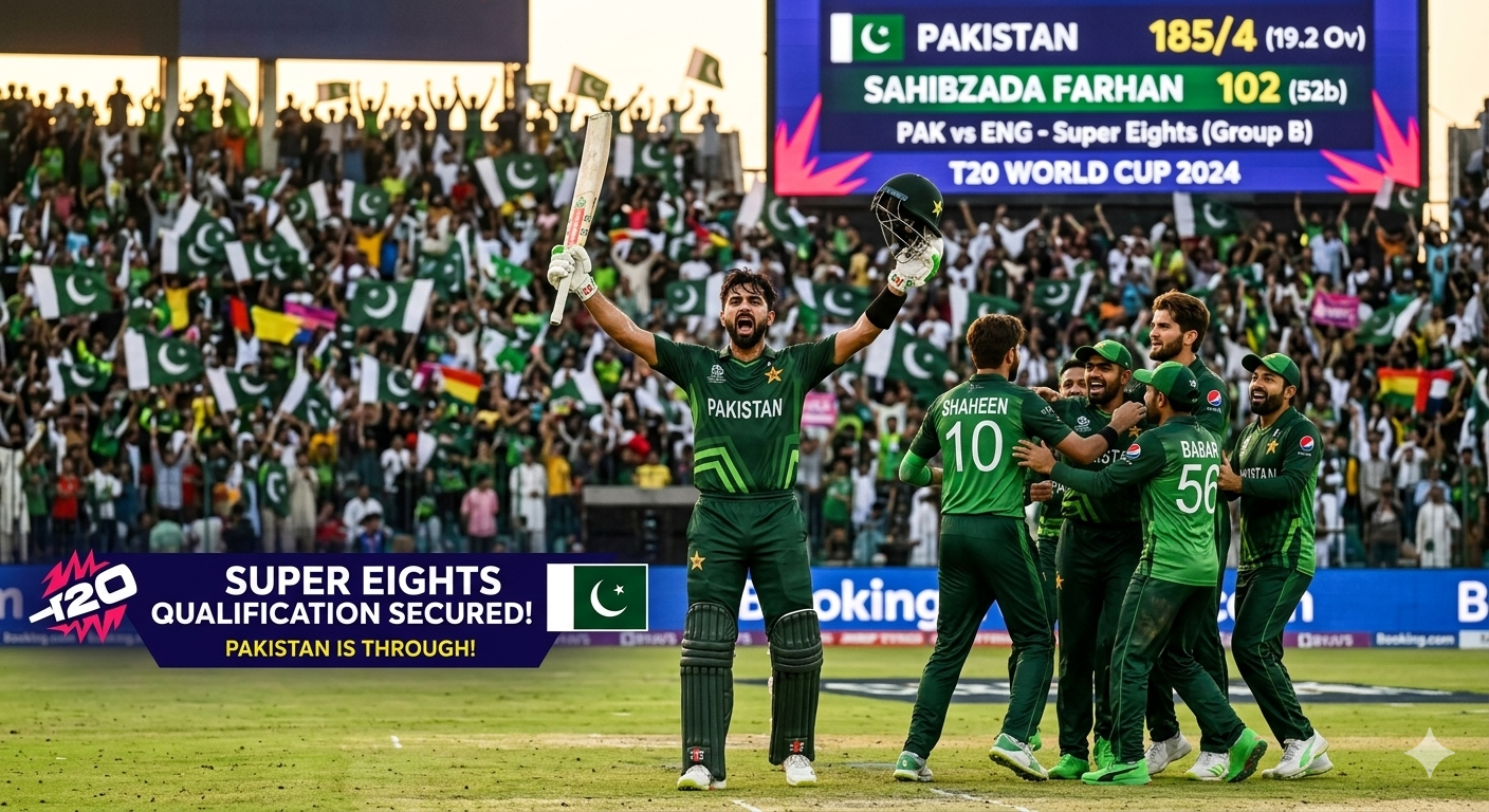 Sahibzada Farhan Century Sends Pakistan to Super Eights – T20 World Cup 2026