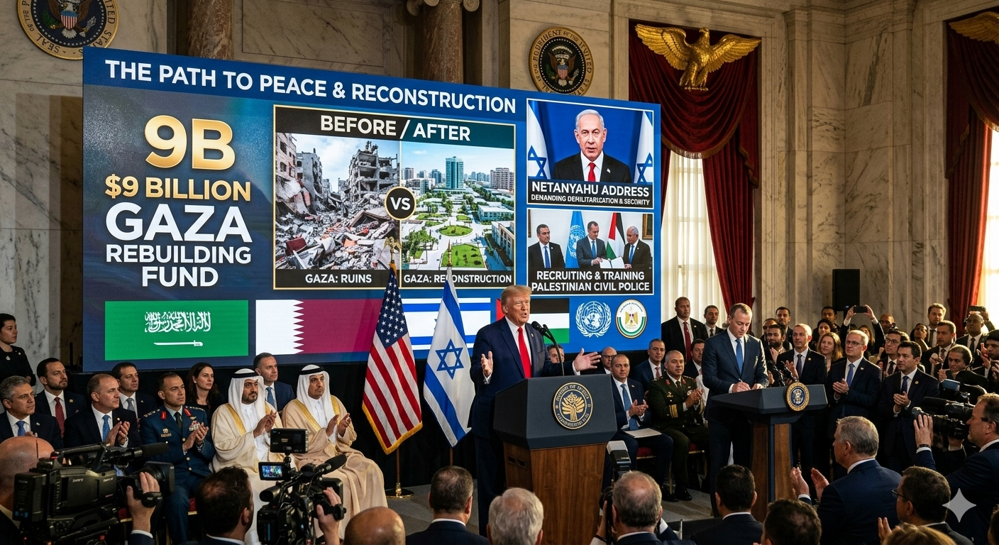 Trump’s Board of Peace Pledges $7 Billion for Gaza Reconstruction