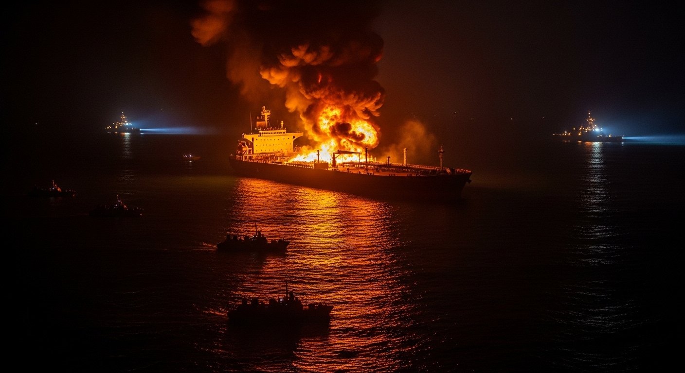Oil Breaks $100 Again: 6 Ships Torched in Persian Gulf as Iran War Enters Day 13