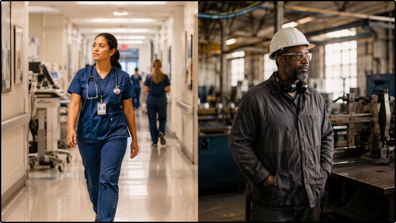 Comparing hiring trends across healthcare, manufacturing, and construction industries in the July jobs report