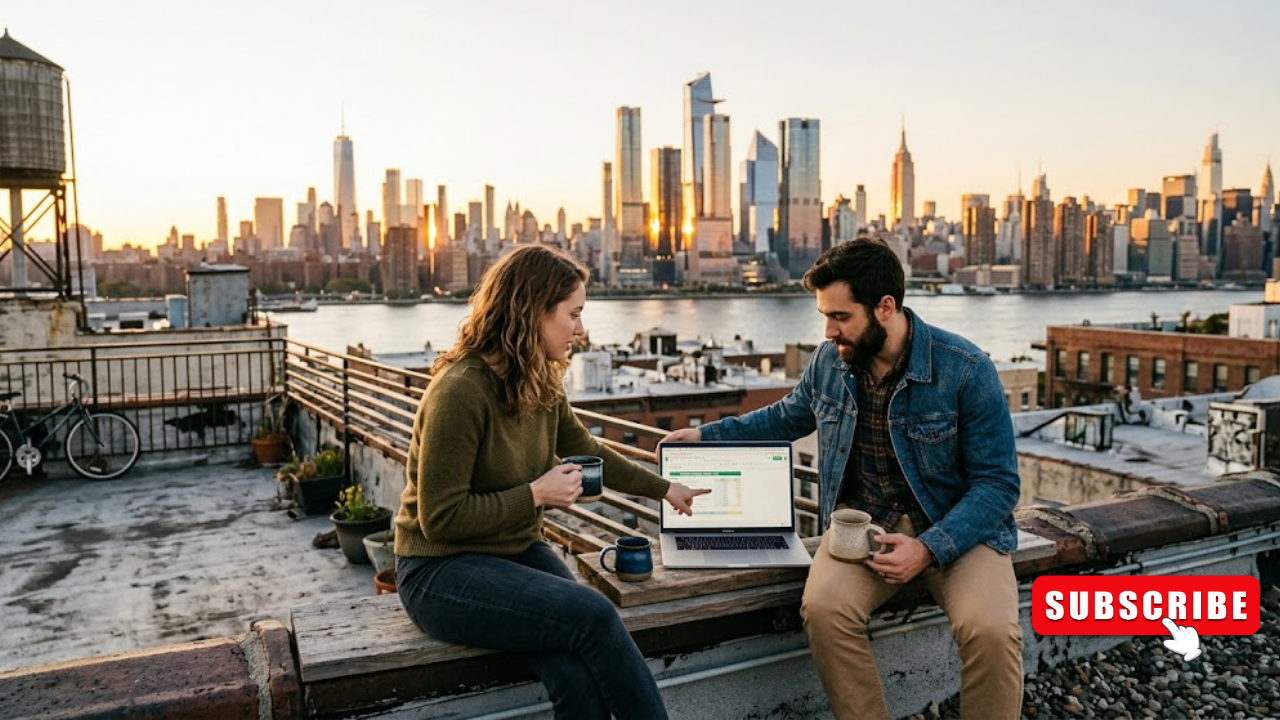 NYC rent 2026 record high — renter reviewing apartment listings in New York City